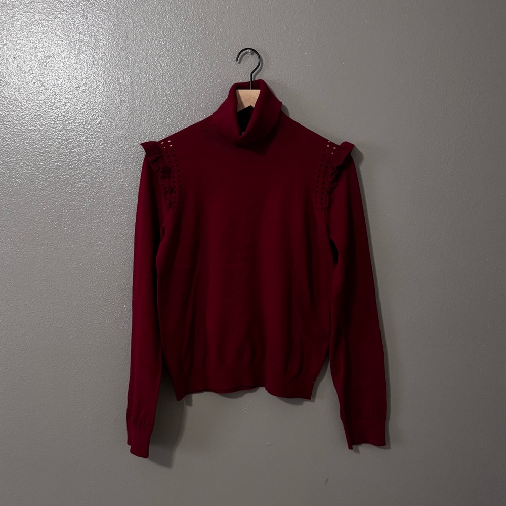 Kate Spade Deep Red Turtleneck Sweater